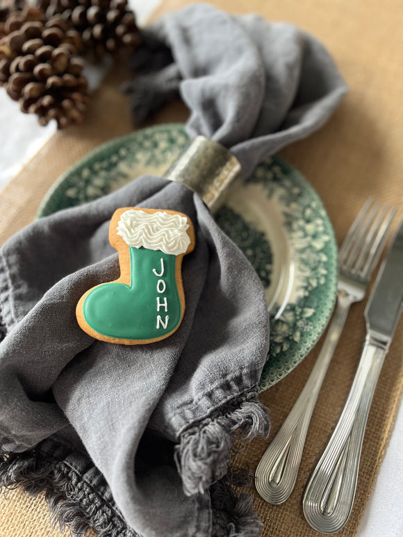 Custom Name Stocking Green