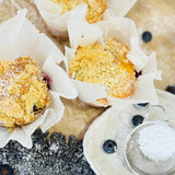 6x Blaubeermuffins mit Streuseln