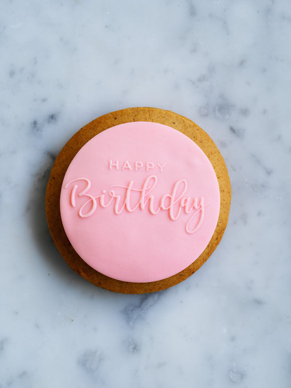 Pink Happy Birthday Cookie