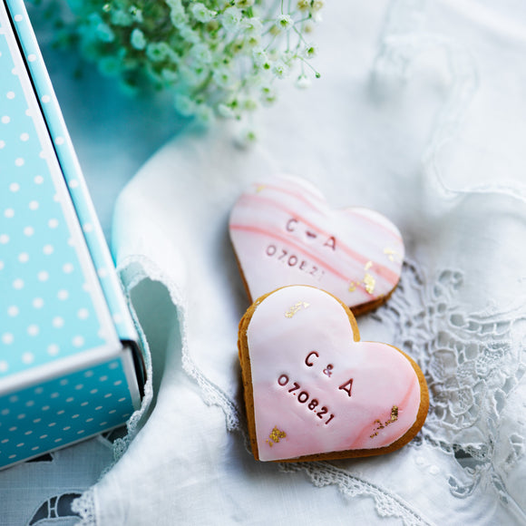 Initial Wedding Embossed Cookie